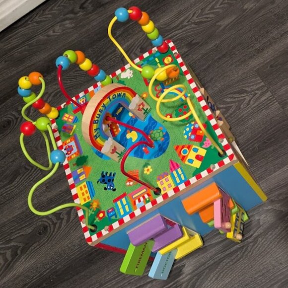 ALEX TOYS "MY BUSY TOWN" WOODEN ACTIVITY CUBE - Picture 1 of 8